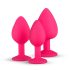 Easytoys Diamond - set analnih čepova (roze)