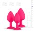Easytoys Diamond - set analnih čepova (roze)