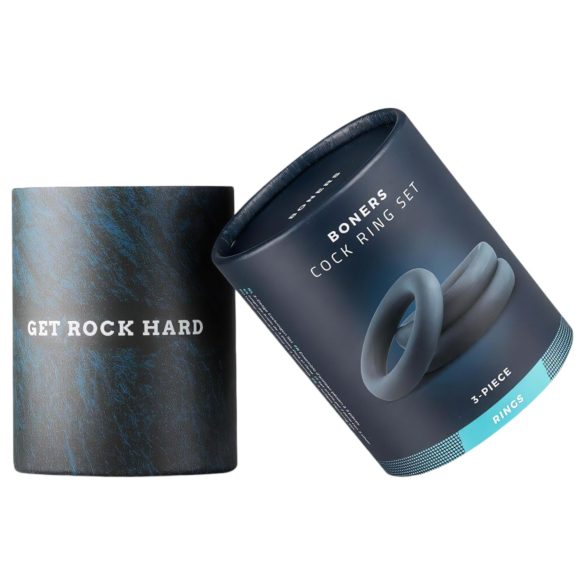 Boners - Set od 3 prstenova za penis (siva)