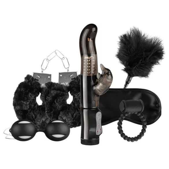 LoveBoxxx Volim Crno - vibratorni vezivački set (6 delova)