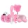 LoveBoxxx Volim Pink - set sa vibratorom i vezovima (6 delova) - roze