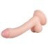Real Fantasy Vince - dildo sa testisima i kožicom - 19,5cm (natur)