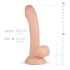 Real Fantasy Vince - dildo sa testisima i kožicom - 19,5cm (natur)