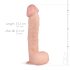 Real Fantasy Lexon - realistični dildo sa testisima - 33cm (prirodan)