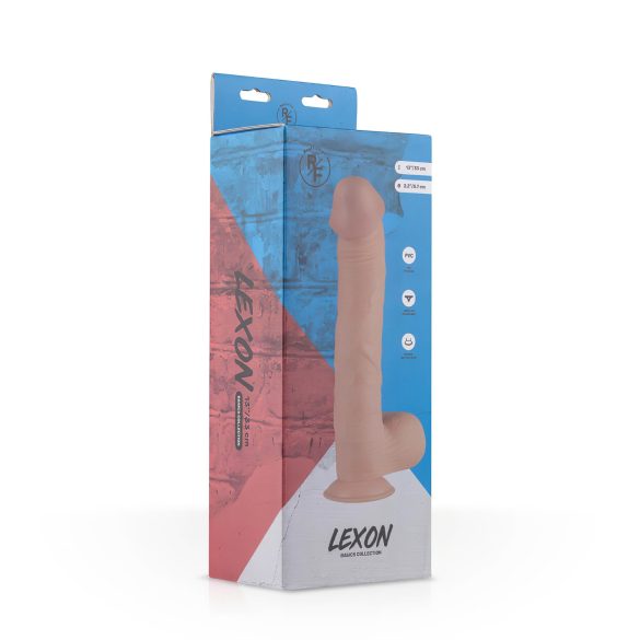 Real Fantasy Lexon - realistični dildo sa testisima - 33cm (prirodan)