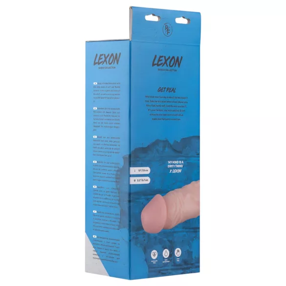 Real Fantasy Lexon - realistični dildo sa testisima - 33cm (prirodan)