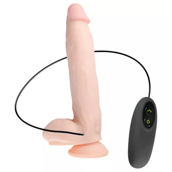 Real Fantasy Dwane - bežični, realistični vibrator - 31cm (natur)