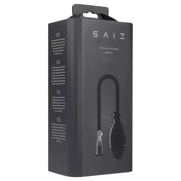 Saiz Basic - Klitoris pumpica (prozirno-crna)