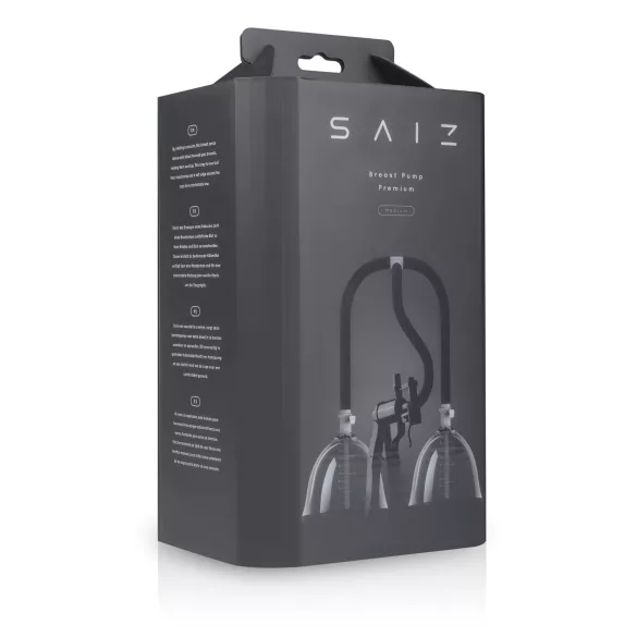 Saiz Premium - dvostruka pumpa za grudi - mala (providna-crna)