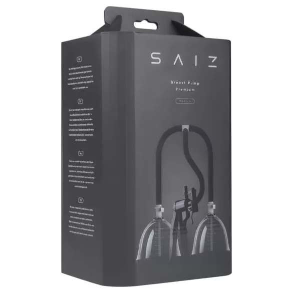 Saiz Premium - dvostruka pumpa za grudi - mala (providna-crna)