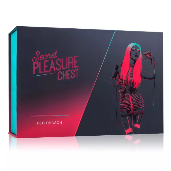 Secret Pleasure Chest - napredni BDSM set - 10 delova (crveni)