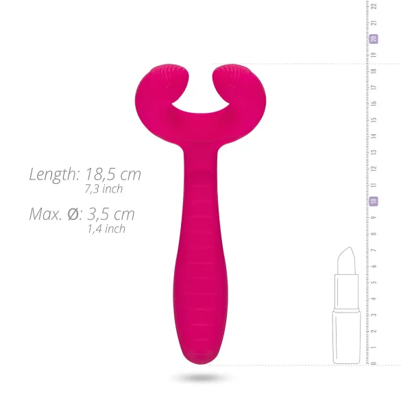 Easytoys Couple - punjivi, vodootporni vibrator za parove (roze)