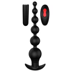   Cheeky Love - Punjivi, bežični analni vibrator sa kuglicama (crni)