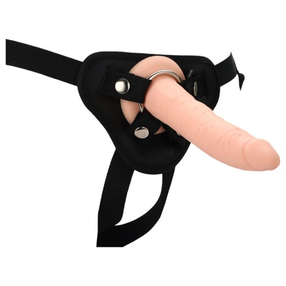 RealStuff Strap-On - uski, podesivi dildo (prirodna boja)