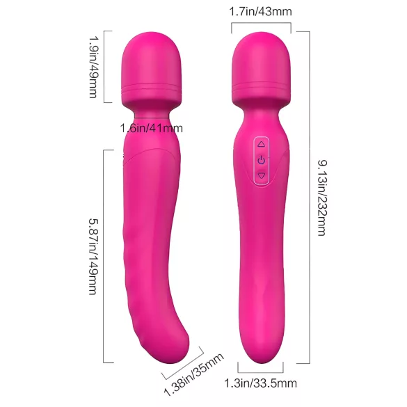Vibes of Love štap - akumulatorski, grejni masažer vibrator (pink)