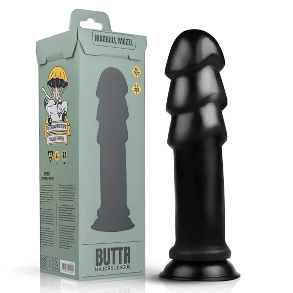 BUTTR Madbull Muzzl - crni dildo sa vakuum bazom