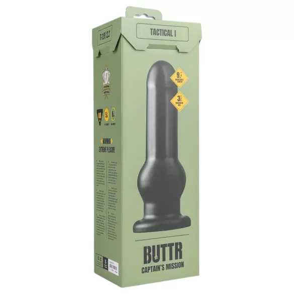 BUTTR Tactical I - crna dildo sa vakum osnova