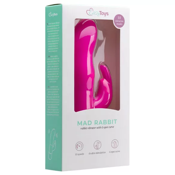 Easytoys Mad Rabbit - vibrator sa zečjom rukom za klitoris (pink)
