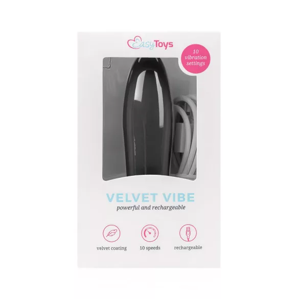 Easytoys Velvet Vibe - Punjivi Crni Vibrator