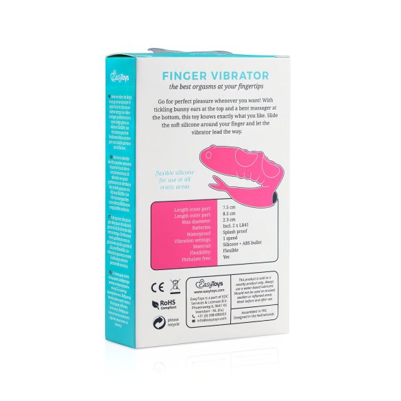 Easytoys Finger - 2u1 prstni vibrator (crni)