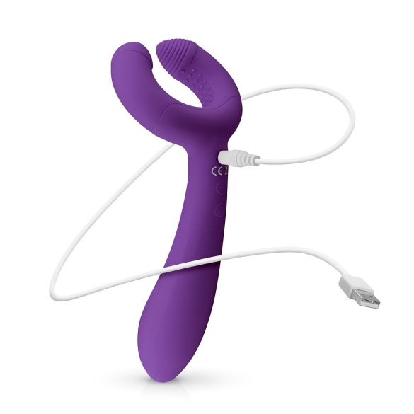 Easytoys Couple - Punjivi, vodootporni vibrator za parove (ljubičasti)
