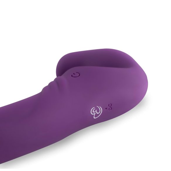 Easytoys - punjivi strap-on vibrator bez kaiševa (ljubičasti)