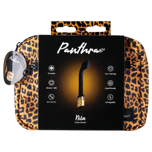 Panthra Nila - vodootporni G-tačka vibrator (leopard-crni)