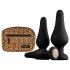 Panthra Kesia - silikonski analni plug set (3 delova) - crni