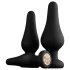 Panthra Kesia - silikonski analni plug set (3 delova) - crni