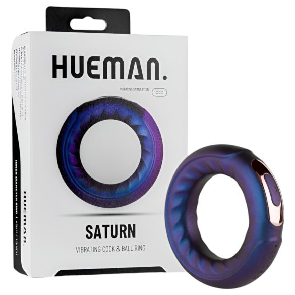 Hueman Saturn - bežični, vodootporni vibrator sa penis prstenom (ljubičasti)