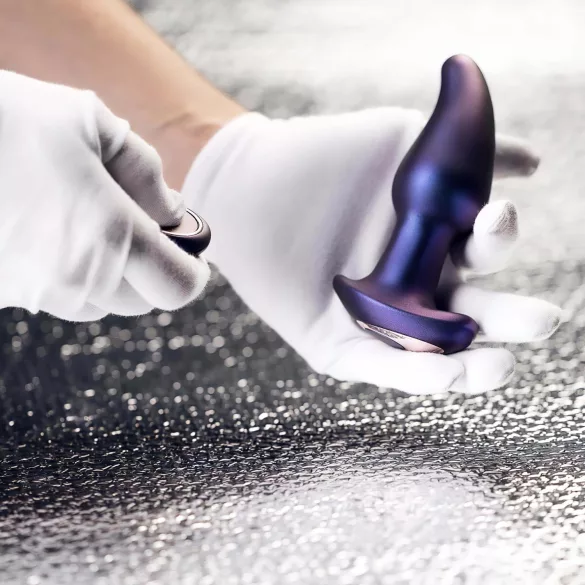 Hueman Asteroid - rotirajući analni vibrator s perlicama (ljubičasti)