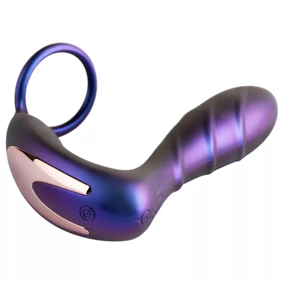 Hueman Black Hole - bežični analni vibrator sa prstenom za penis (ljubičasti)