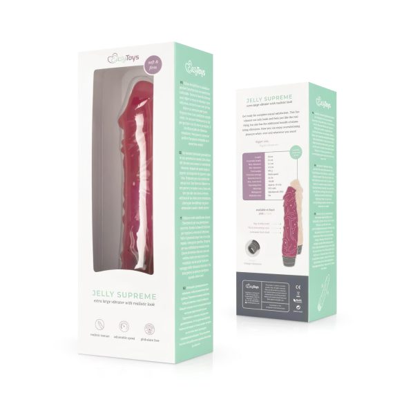 Easytoys Jelly Supreme - realistični vibrator (roze)