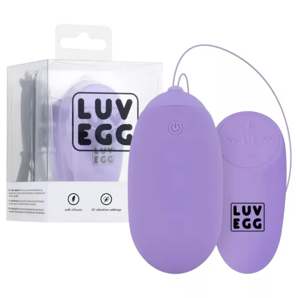 LUV EGG XL - носиво бежично радио вибрирајуће јаје са батеријом (љубичасто)