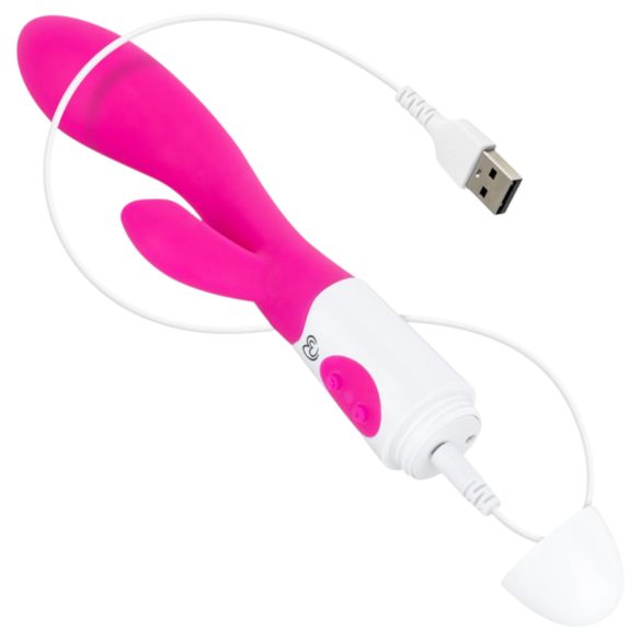 Easytoys Lily 2.0 - akumulatorski vibrator sa klitoralnim stimulansima (roze)