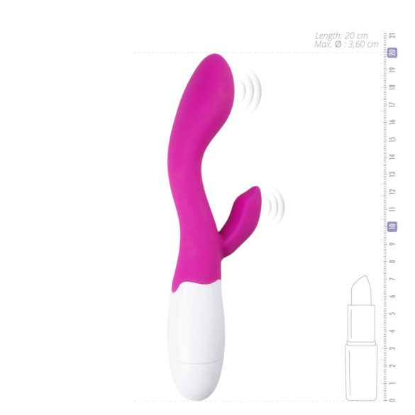 Easytoys Lily 2.0 - akumulatorski vibrator sa klitoralnim stimulansima (roze)