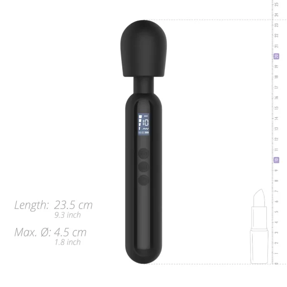 BLAQ - digitalni masažer vibrator (crni)