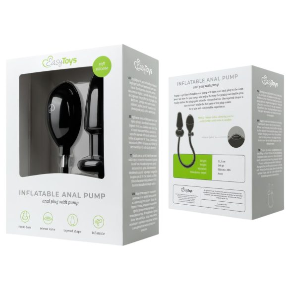 EasyToys - pumpajući analni plug (crni)
