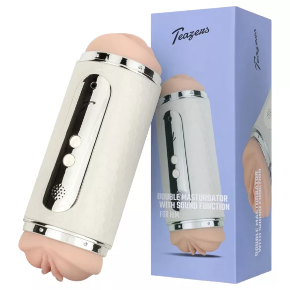 Teazers - glasovno kontrolisani oralni i vaginalni masturbator (bela)