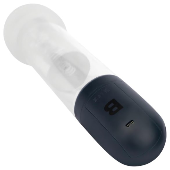 Boners - automatska pumpica za penis (prozirno-crna)