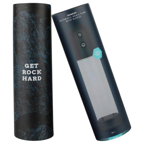 Boners - automatska pumpica za penis (prozirno-crna)