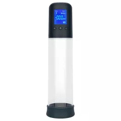 Boners - automatska LCD pumpa za penis (prozirno-crna)