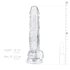 EasyToys - dildo sa testisima - 17cm (providan)