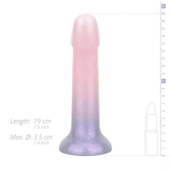 EasyToys Sirena - sjajni dildo - 19 cm (roze)