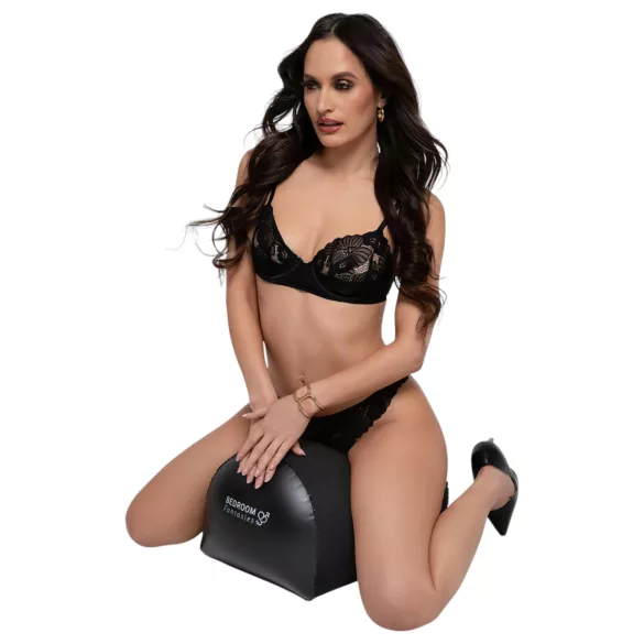 Spavaće Fantazije - na duvanje seksi jastuk sa držačem za vibrator (crna)
