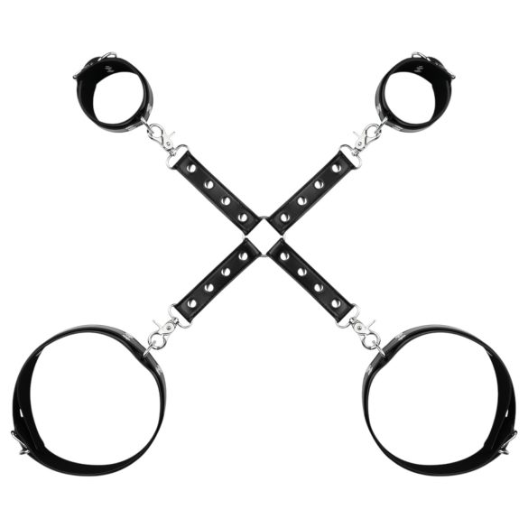 Snovi u Spavaćoj Sobi - Lisice za zglobove i butine (crne)