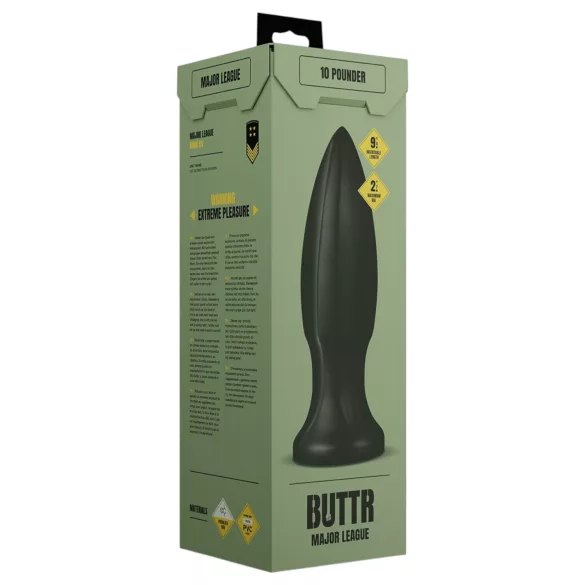 BUTTR Huge Explosive II - džinovski analni čep (crni) - 29 cm