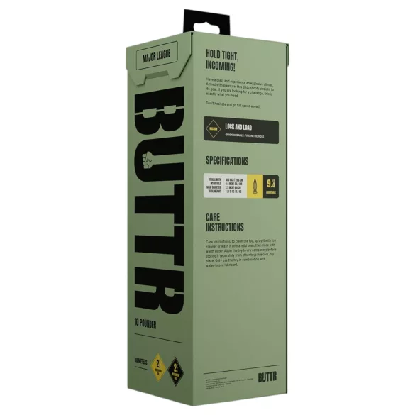 BUTTR Huge Explosive II - džinovski analni čep (crni) - 29 cm