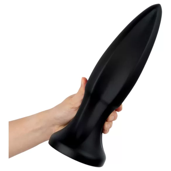 BUTTR Huge Explosive II - džinovski analni čep (crni) - 29 cm