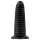 BUTTR Double Ribbed - veliki rebrasti analni čep (crni) - 26 cm